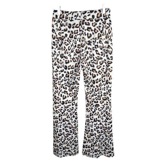 SHEIN Leopard Print Bell Bottom Pants - Size Large (8/10) - Picture 3 of 7